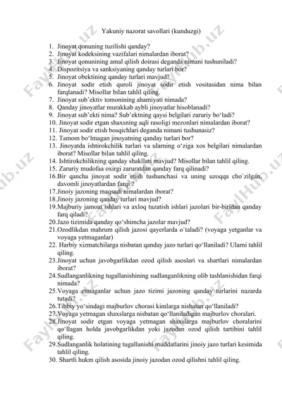 jinoyat qonunlari — DOCX