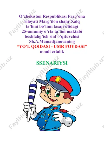 "yo’l qoidasi - umr foydasi" — DOCX