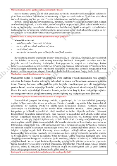 maxsus kartalar guruhi — DOCX