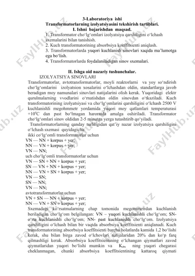 elektr xavfsizligi asoslari — DOCX