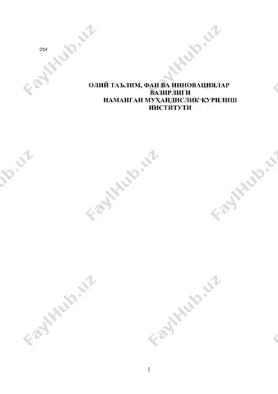 kurs iшini bажariшgа oіd metodik kўrѕatma — DOCX
