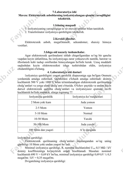 elektr xavfsizligi asoslari — DOCX
