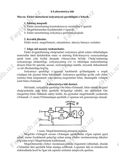 elektr xavfsizligi asoslari — DOCX