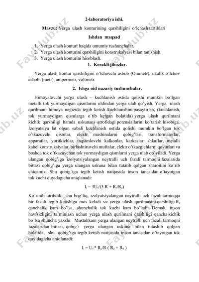 elektr xavfsizligi asoslari — DOCX