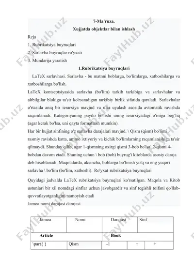 latex sarlavhasi — DOCX