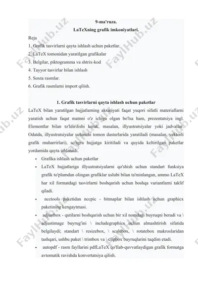 latexning grafik imkoniyatlari — DOCX