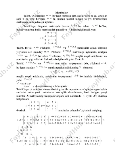 matrisalar — DOCX