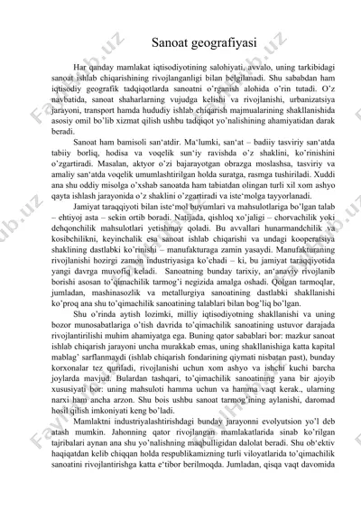 sanoat geografiyasi — DOC