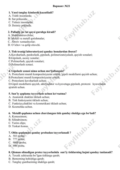 tish texnigi laboratoriyasi — DOCX
