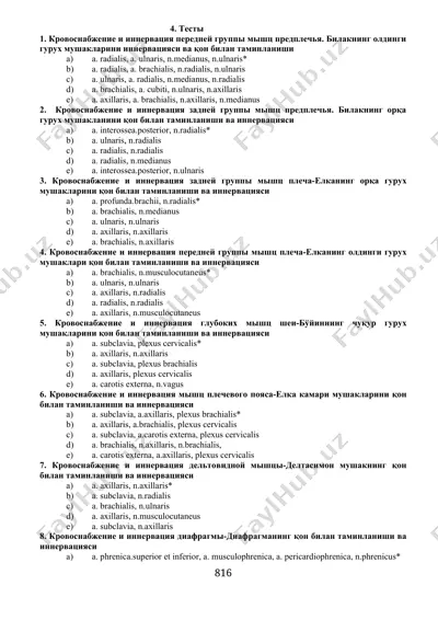 тесты — DOCX