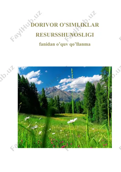 dorivor o’simliklar resursshunosligi — DOCX