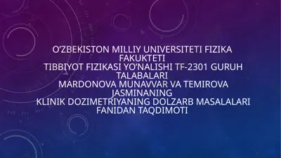 gazlidozimetrlar — PPTX