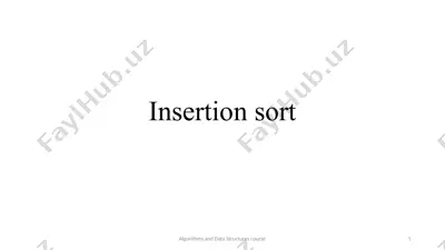 insertion sort — PPTX