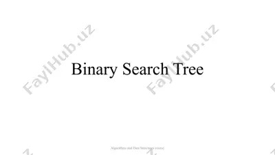 binary search tree — PPTX
