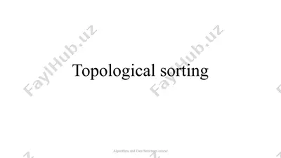topological sorting — PPTX