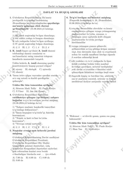 davlat va huquq asoslari — PDF