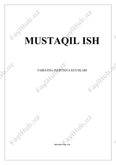 inersiya kuchlari — DOCX