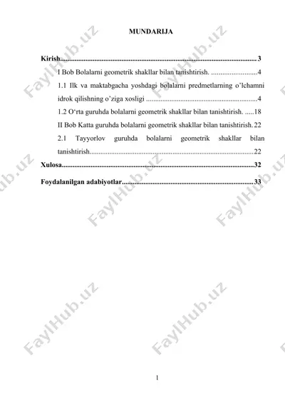 geometrik shakllar bilan tanishtirish — DOCX