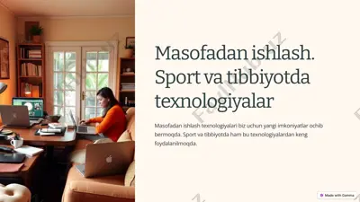 masofadan ishlash texnologiyalari — PPTX