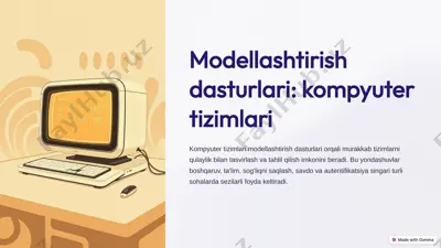 kompyuter tizimlari modellashtirish dasturlari — PPTX