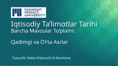 iqtisodiy ta’limotlar tarixi — PPTX