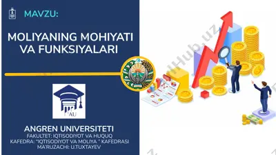 moliyaning ijtimoiy-iqtisodiy mohiyati va funksiyalari — PPTX