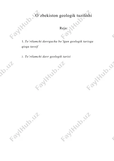 o`zbekiston geologik tuzilishi — DOC