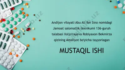 qattiq dori shakllari — PPTX