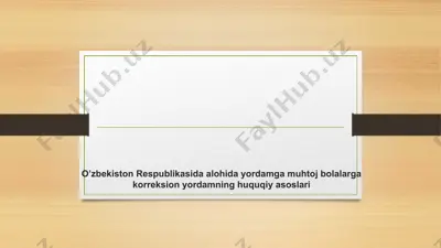 korreksion yordamning huquqiy asoslari — PPT