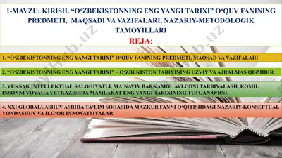 "o‘zbekistonning eng yangi tarixi" — PPTX