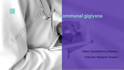kommunal gigiyena — PPTX