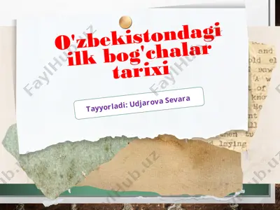 o'zbekistondagi ilkbog'cha tarixi — PPTX