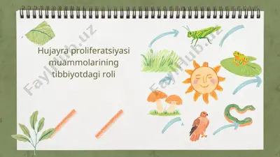 hujayra proliferatsiyasi muammolarining tibbiyotdagi roli — PPTX