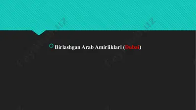 birlashgan arab amirliklari (dubai) — PPTX