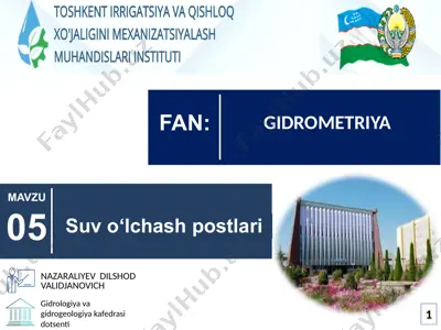 suvo‘lchash postlari — PPTX