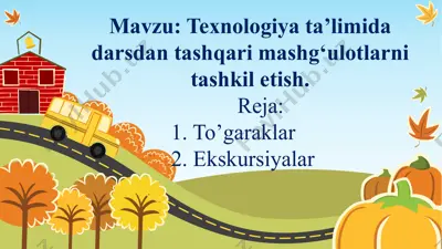 texnologiyata o'quv dasturi — PPTX