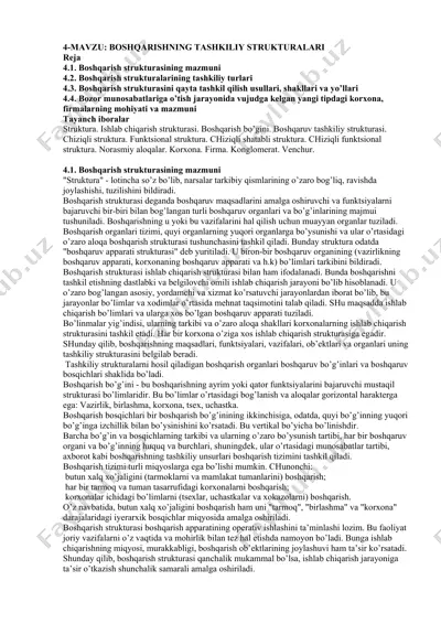boshqarishning tashkiliy strukturalari — DOCX
