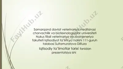 temuriylar davri: iqtisodiy siyosat va rivojlanish — PPTX