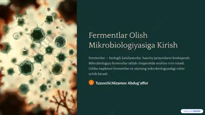 fermentlar olish mikrobiologiyasiga kirish — PPTX