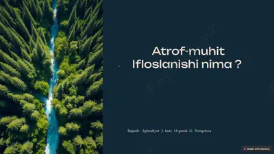 atrof-muhit ifloslanishi — PPTX