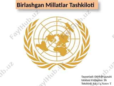 birlashgan millatlar tashkiloti — PPTX