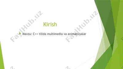 c++ tilida multimedia va animatsiyalar — PPTX