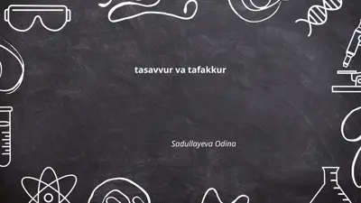 tasavvur va tafakkur — PPTX