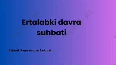 madaniy-gigiyenik ko'nikmalar bolalarda — PPTX