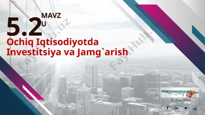 investitsiya va jamg'arish — PPTX