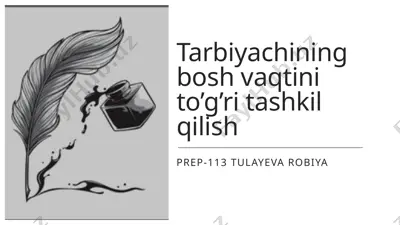 tarbiyachining bosh vaqti to'g'risi — PPTX