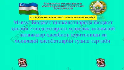 бюджет ташкилотларида бюджет ҳисоби стандартларига мувофиқ молиявий натижалар ҳисобини юритилиши ва молиявий ҳисоботларни тузиш тартиби — PPT