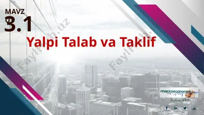 yalpi talab va taklif — PPTX