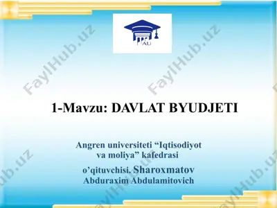 davlat byudjeti — PPTX