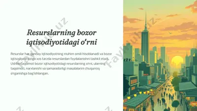 bozor iqtisodiyotidagi o‘rni — PPTX